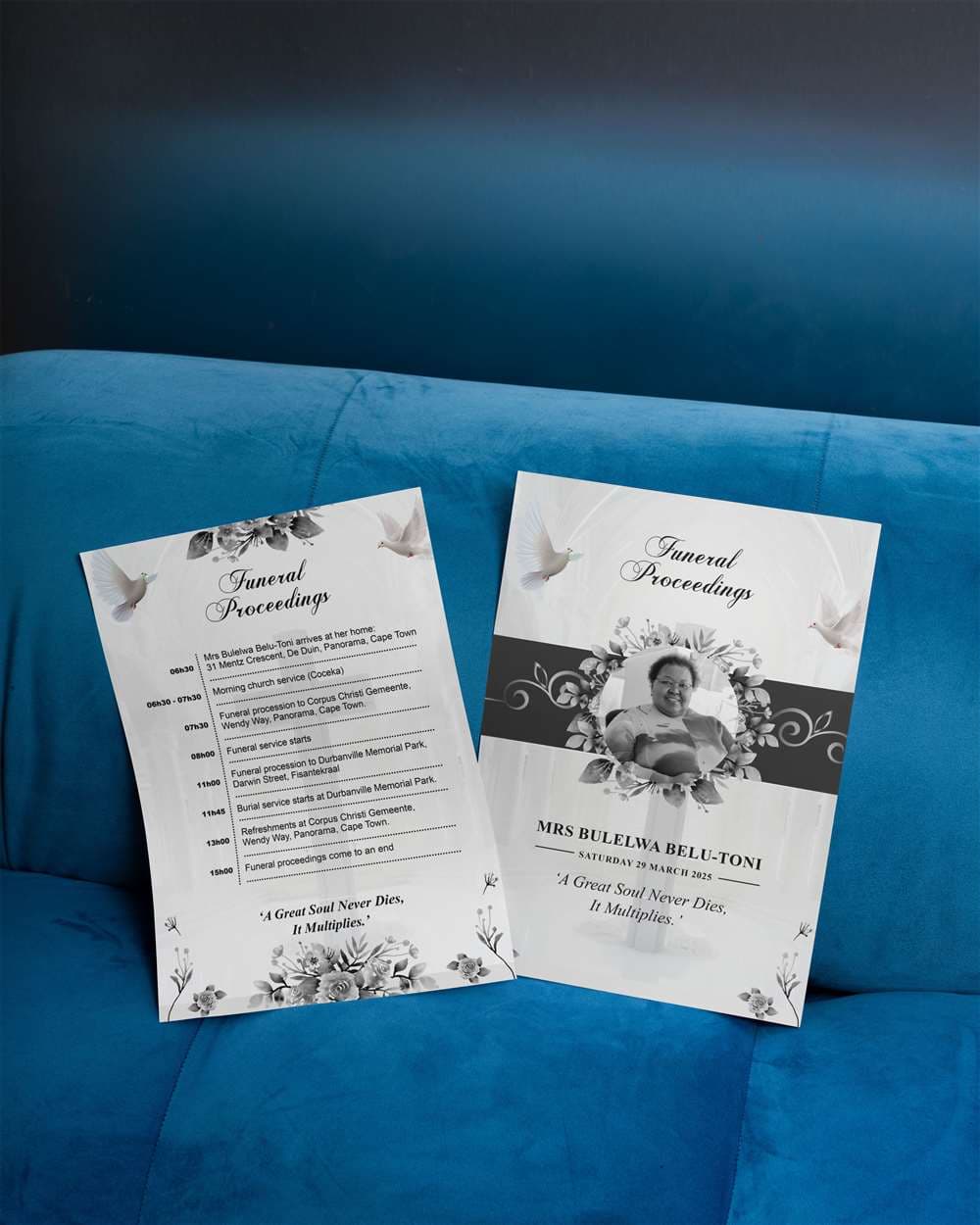 Mrs B Funeral 177100...